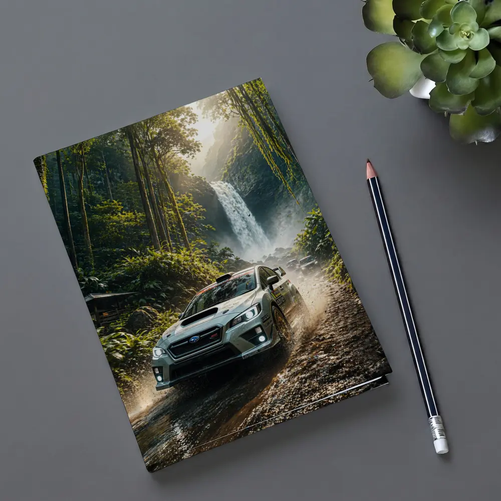 Subaru WRX Rally Car Jungle Waterfall – Notebooks