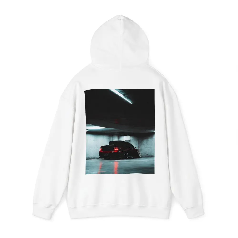 Subaru WRX Sedan Dark Underground Parking Garage – Hoodies