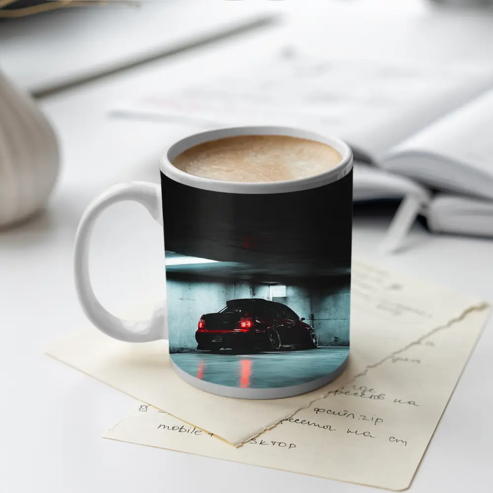 Subaru WRX Sedan Dark Underground Parking Garage – Mugs
