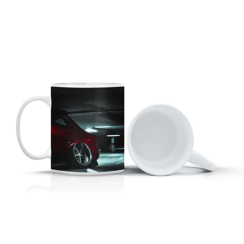 Subaru WRX Red Car Underground Parking Garage – Mugs