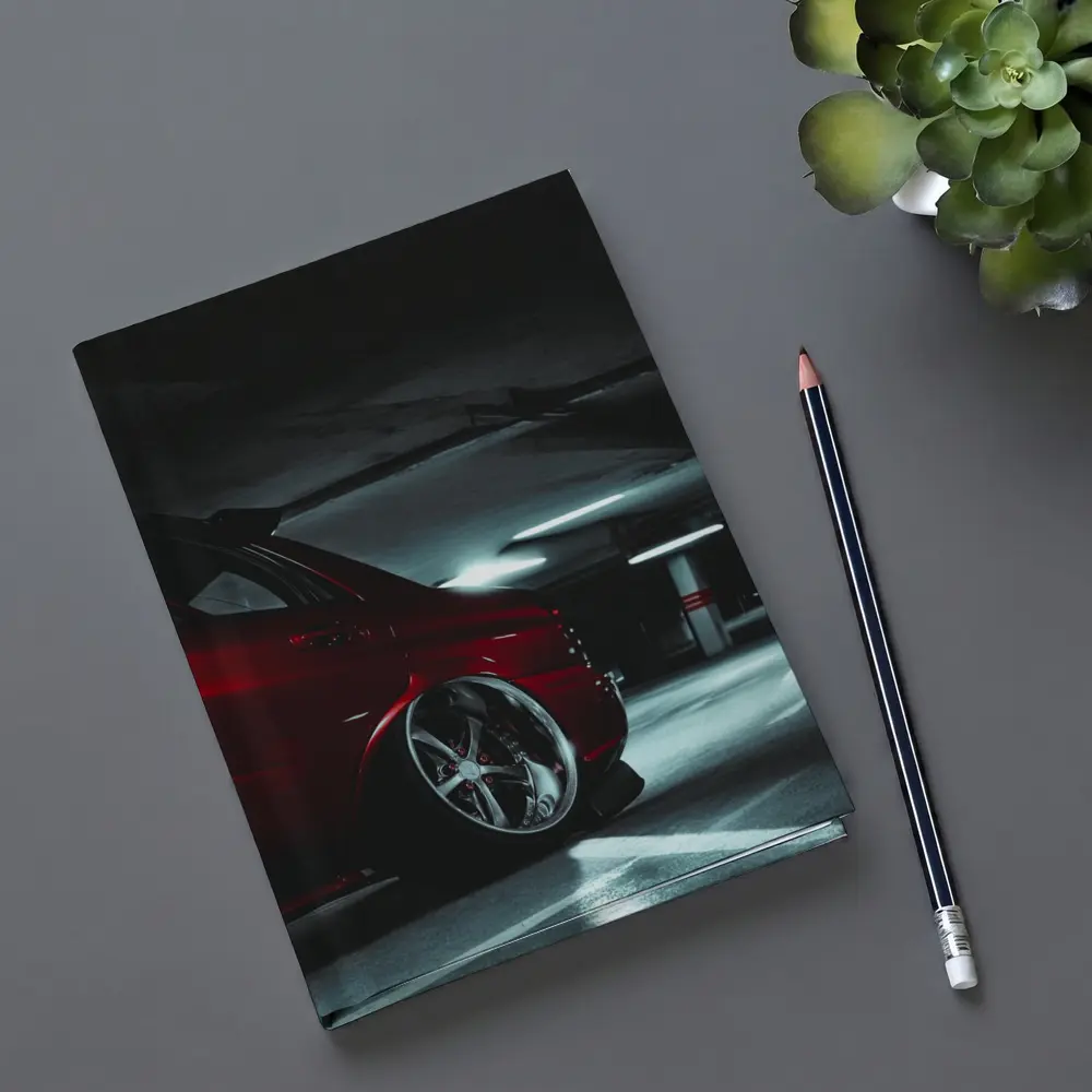 Subaru WRX Red Car Underground Parking Garage – Notebooks