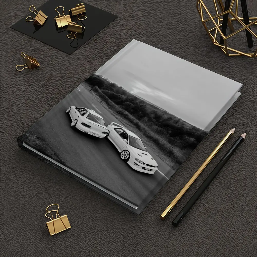 Two White Subaru Impreza WRX On Road – Notebooks