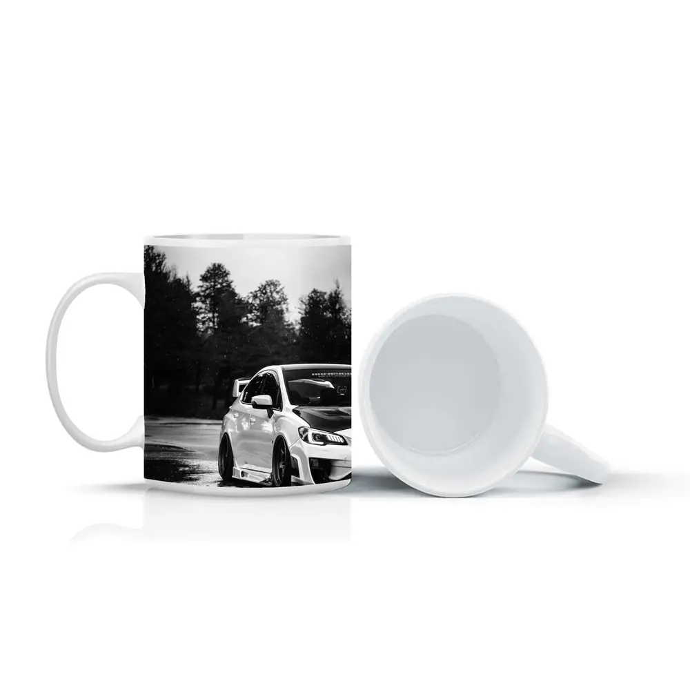 Subaru WRX STI Rainy Day Black White – Mugs