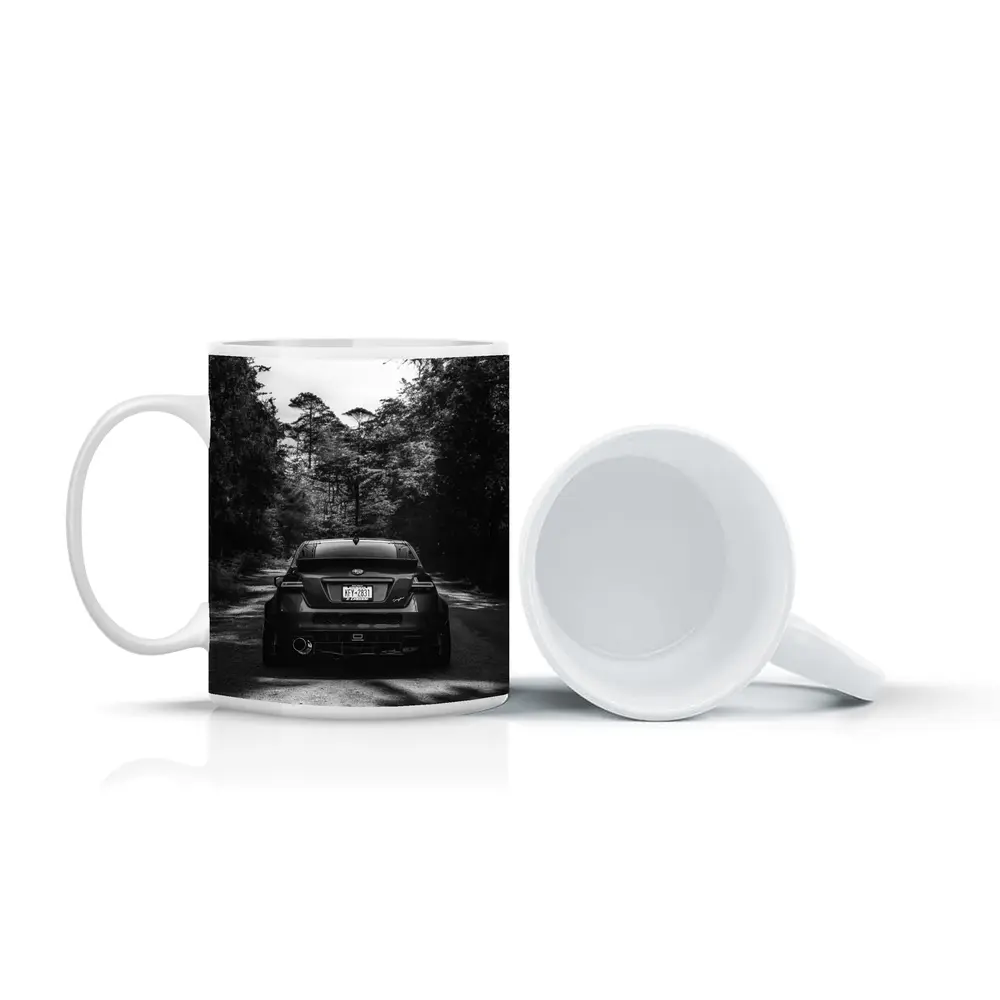 Subaru WRX Rear View Forest Road – Mugs