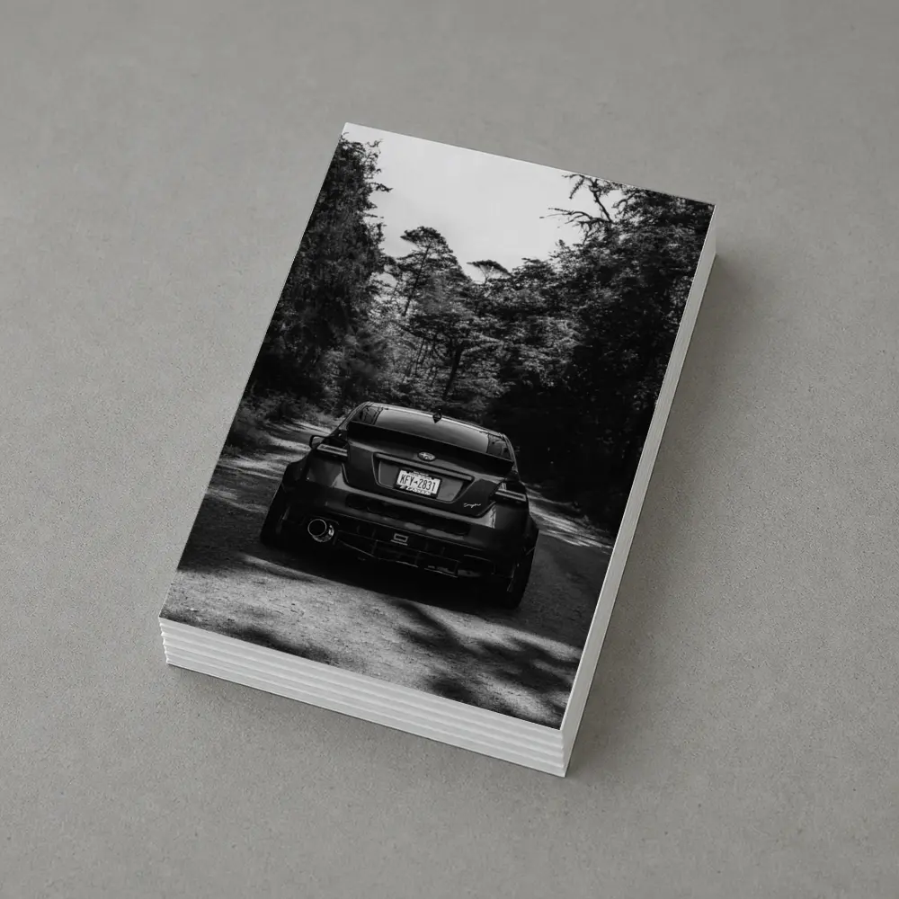 Subaru WRX Rear View Forest Road – Postcards