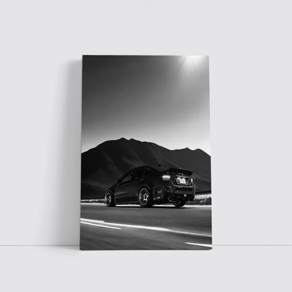 Subaru WRX STI Black Mountain Road Shot – Wall Art