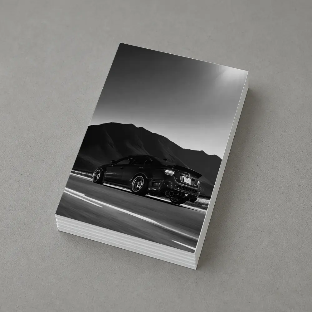 Subaru WRX STI Black Mountain Road Shot – Postcards