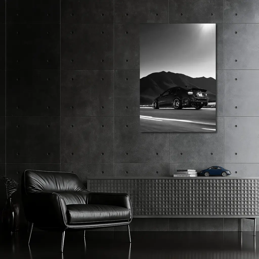 Subaru WRX STI Black Mountain Road Shot – Wall Art