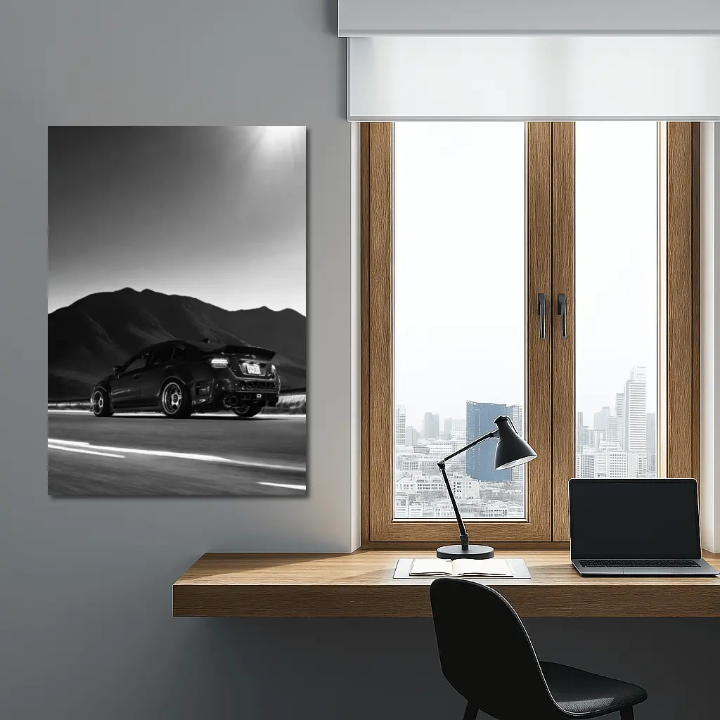 Subaru WRX STI Black Mountain Road Shot – Wall Art
