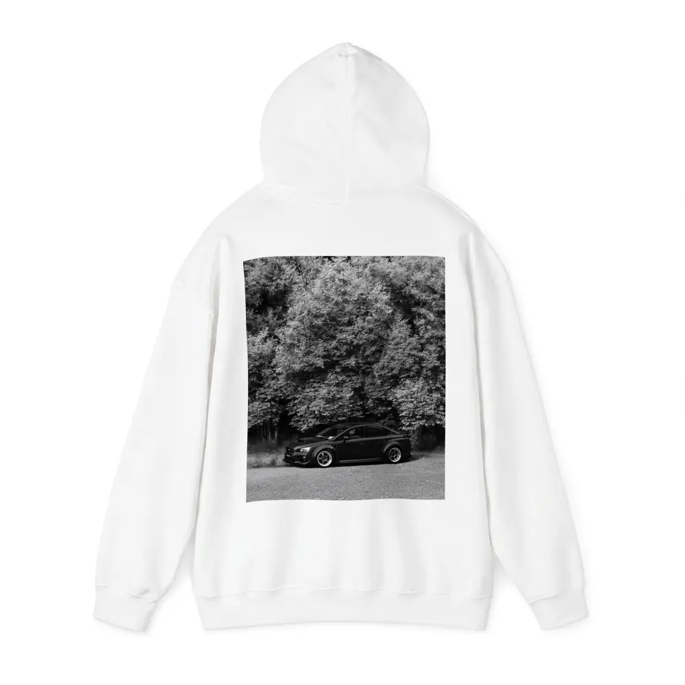 Subaru WRX Black Sedan Forest Background – Hoodies