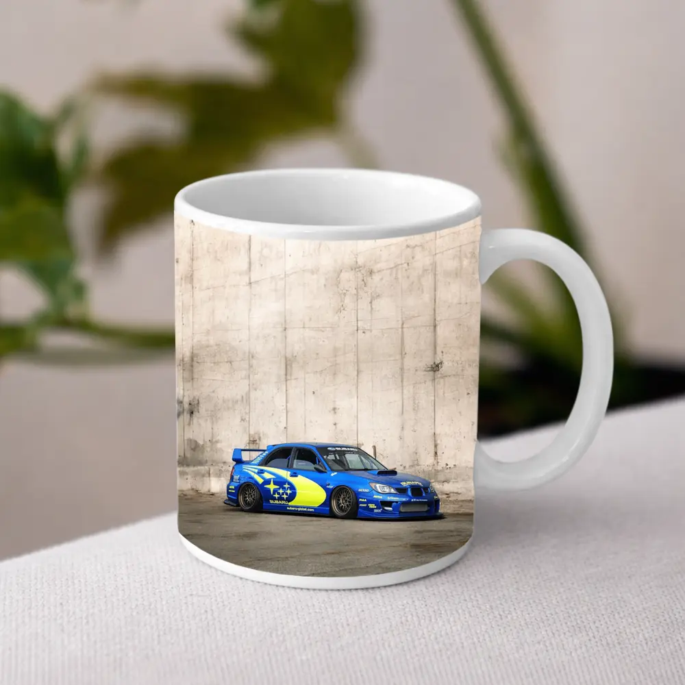 Subaru Impreza WRX Rally Livery Concrete Wall – Mugs