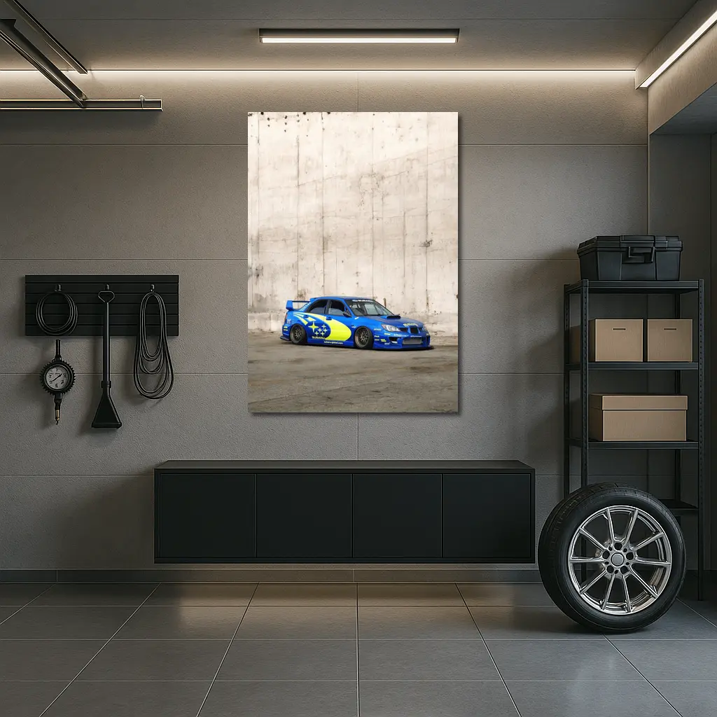 Subaru Impreza WRX Rally Livery Concrete Wall – Wall Art