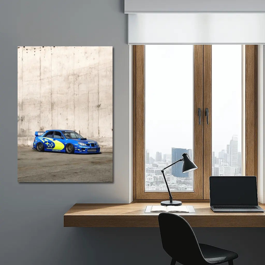 Subaru Impreza WRX Rally Livery Concrete Wall – Wall Art