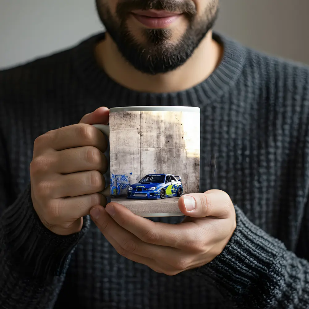 Subaru Impreza WRX Blue Rally Car Wall – Mugs