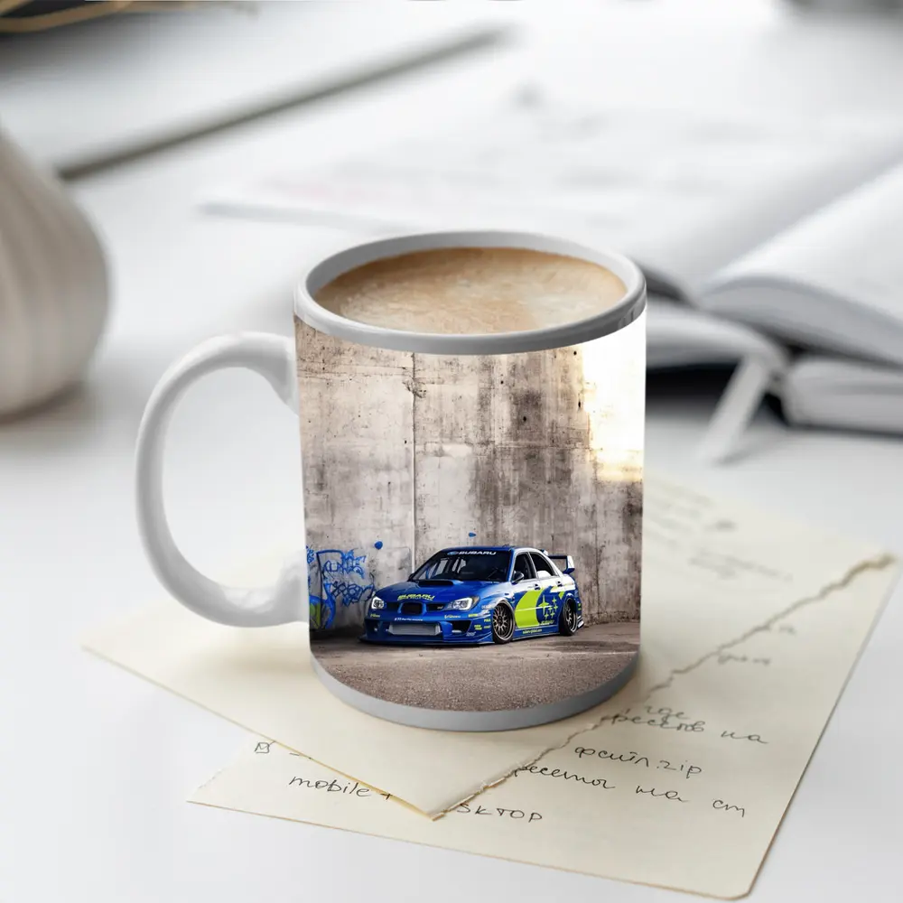 Subaru Impreza WRX Blue Rally Car Wall – Mugs