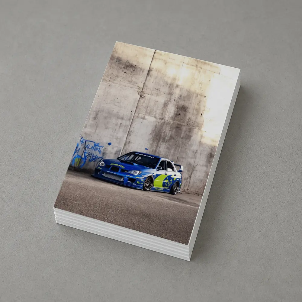 Subaru Impreza WRX Blue Rally Car Wall – Postcards