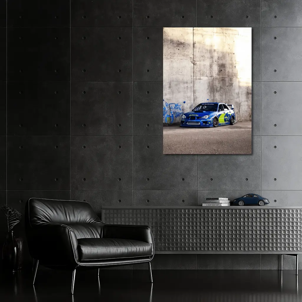 Subaru Impreza WRX Blue Rally Car Wall – Wall Art