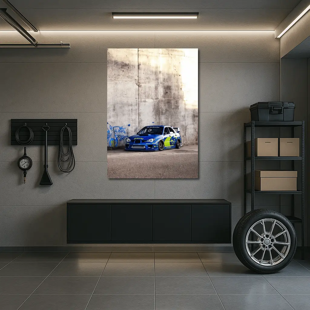 Subaru Impreza WRX Blue Rally Car Wall – Wall Art