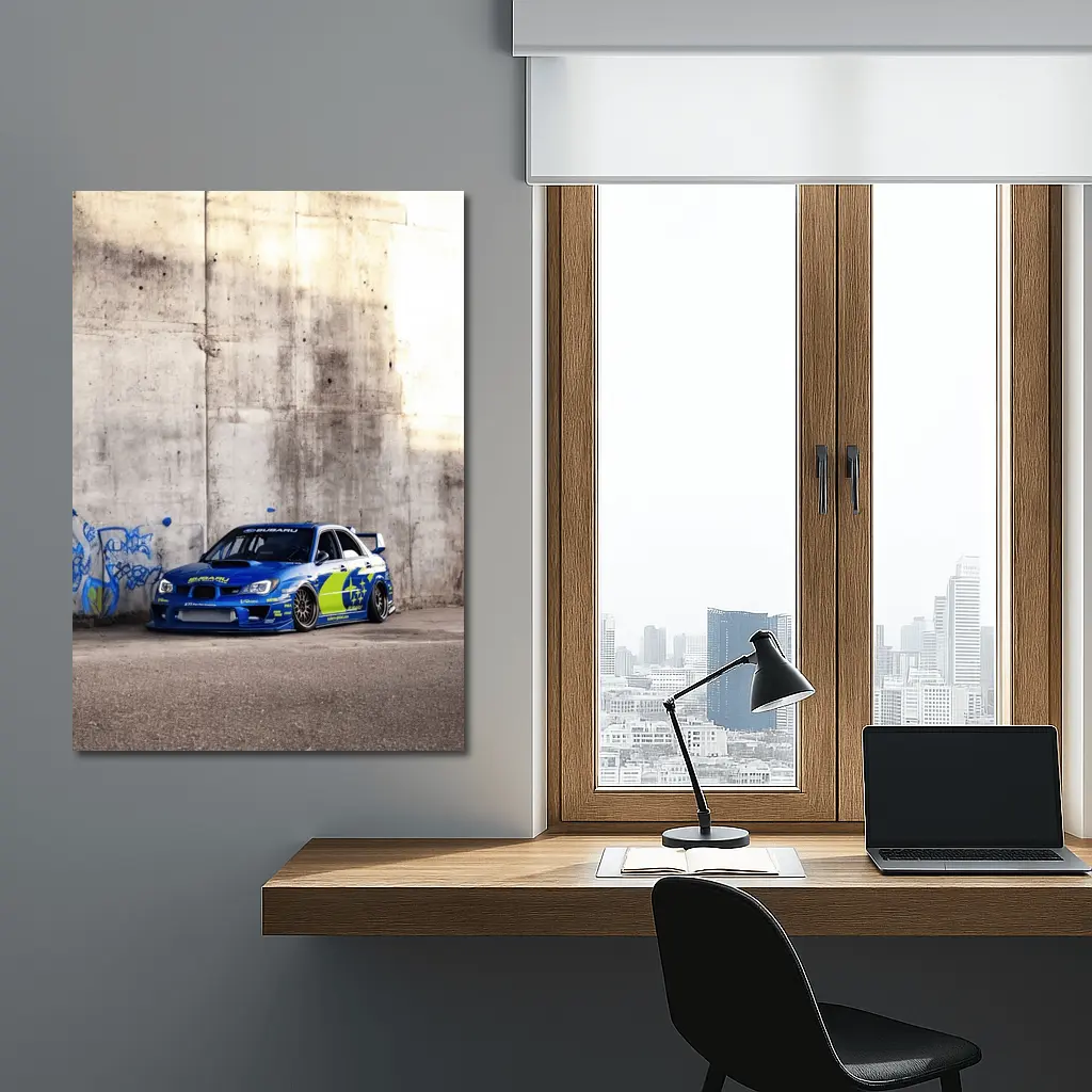 Subaru Impreza WRX Blue Rally Car Wall – Wall Art