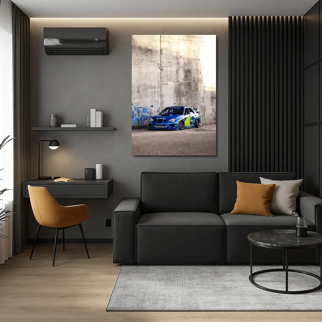 Subaru Impreza WRX Blue Rally Car Wall – Wall Art