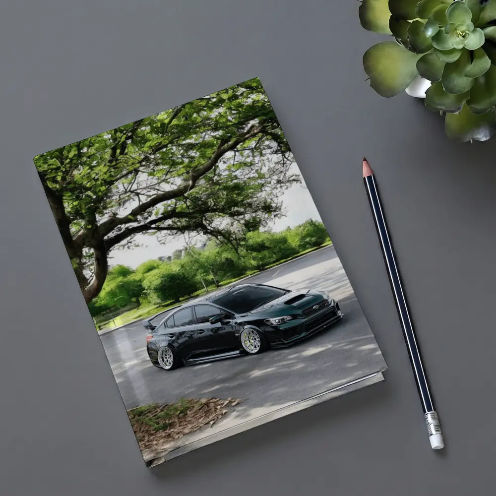 Subaru WRX STI Slammed Under Green Trees – Notebooks