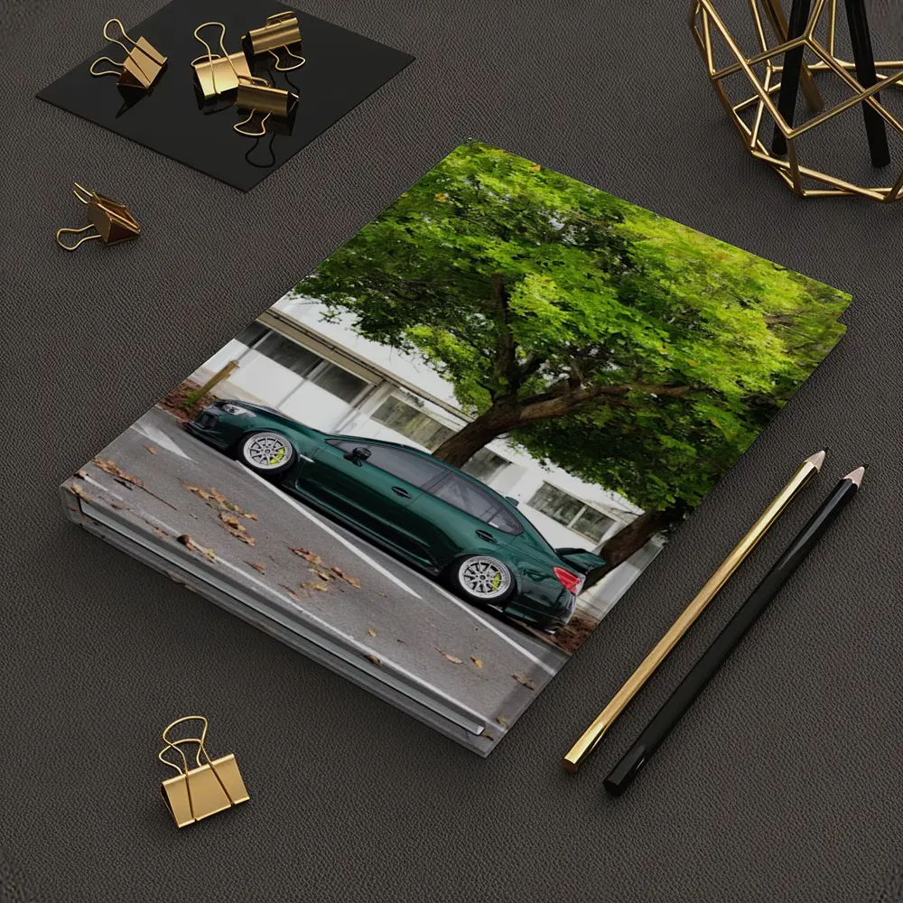 Subaru WRX STI Slammed Green Parking Lot – Notebooks