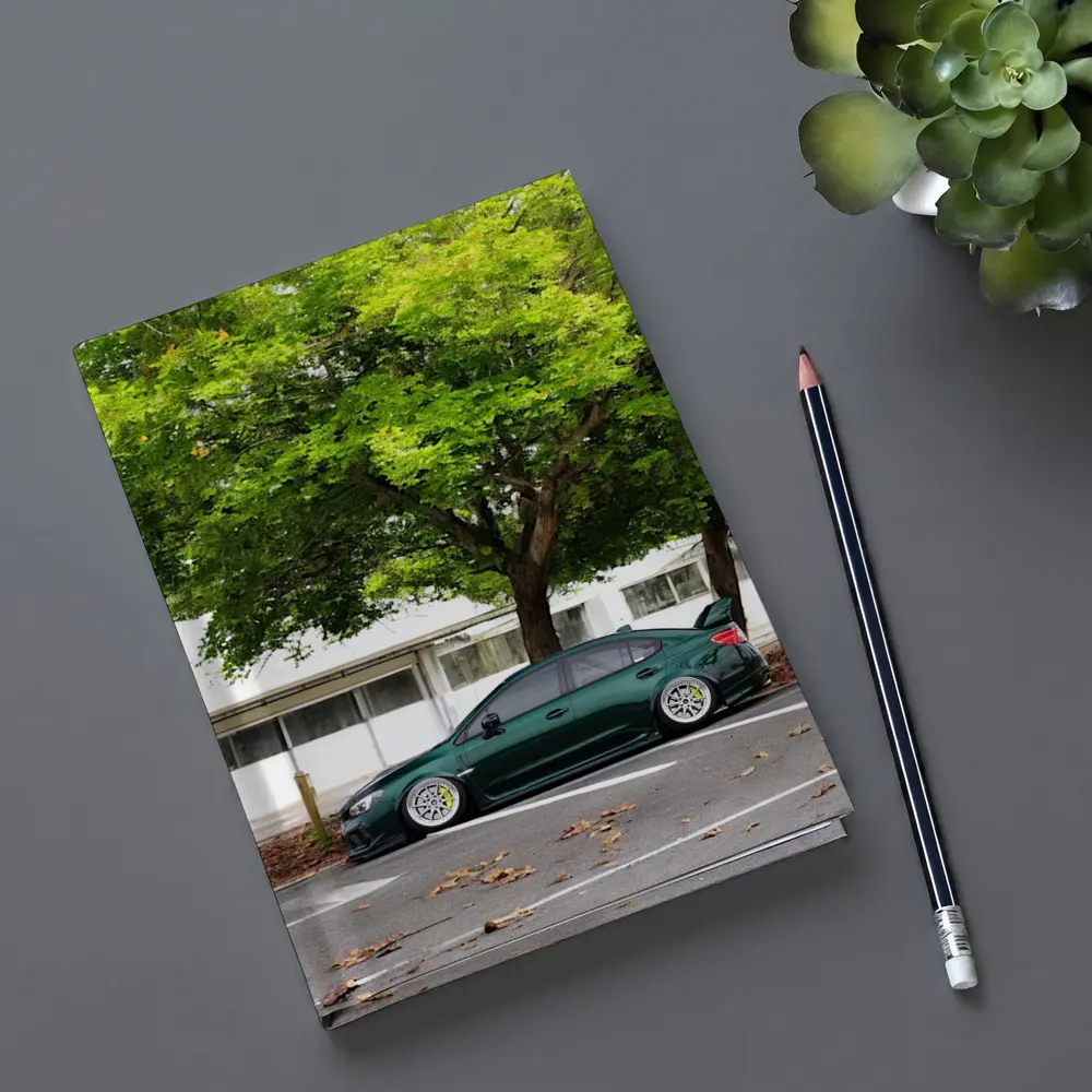 Subaru WRX STI Slammed Green Parking Lot – Notebooks