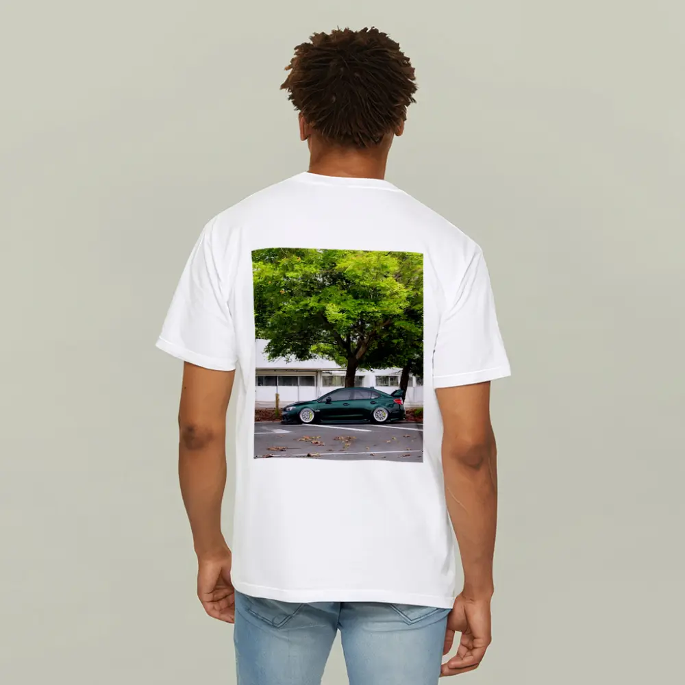 Subaru WRX STI Slammed Green Parking Lot – T-Shirts