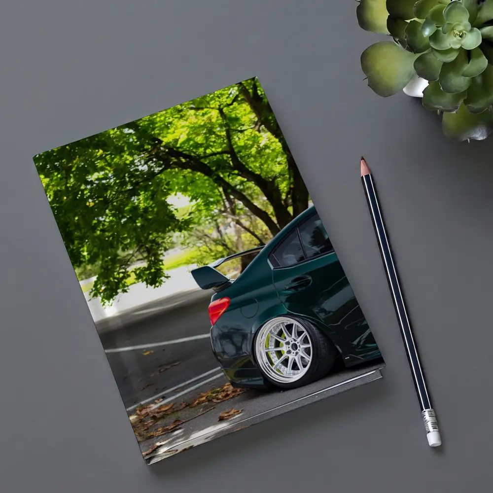 Subaru WRX STI Green Stance Street Shot – Notebooks