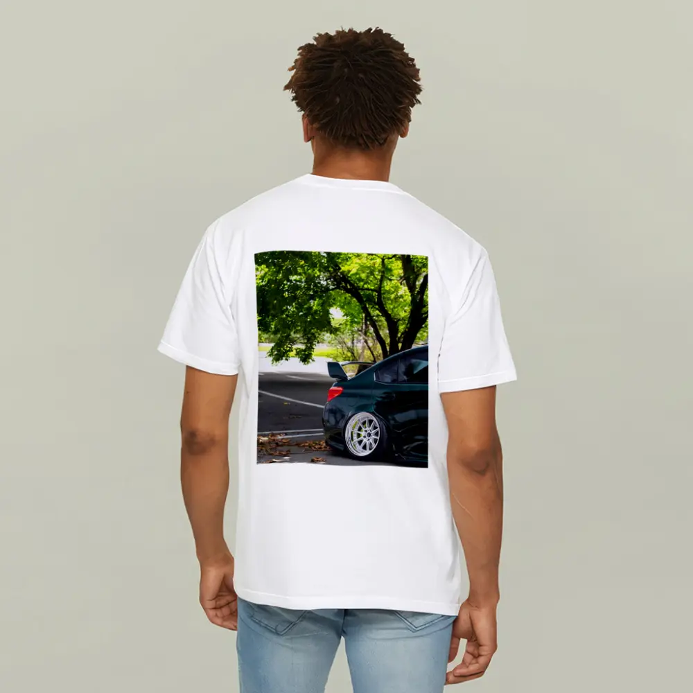 Subaru WRX STI Green Stance Street Shot – T-Shirts