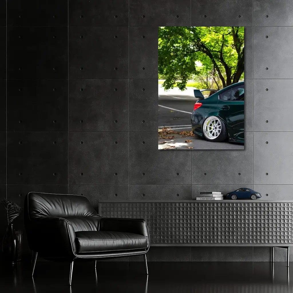 Subaru WRX STI Green Stance Street Shot – Wall Art