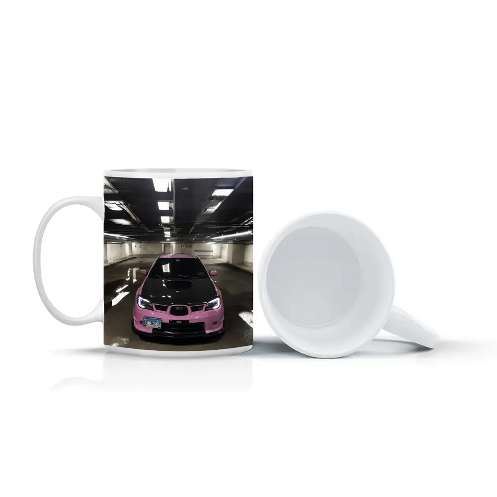 Pink Subaru WRX STI Underground Parking Garage – Mugs