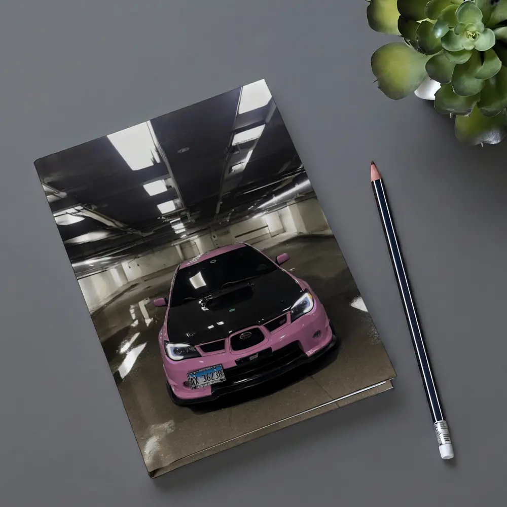 Pink Subaru WRX STI Underground Parking Garage – Notebooks