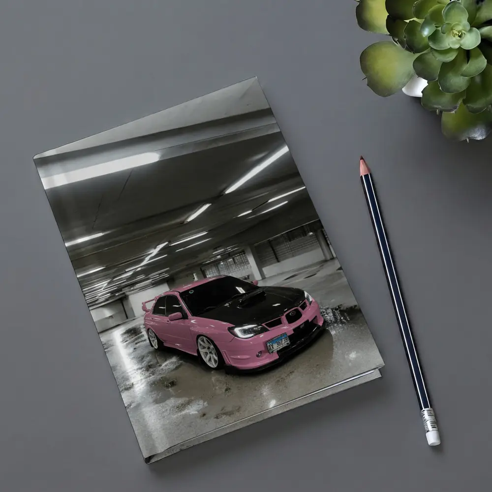 Pink Subaru WRX STI Underground Parking Garage – Notebooks