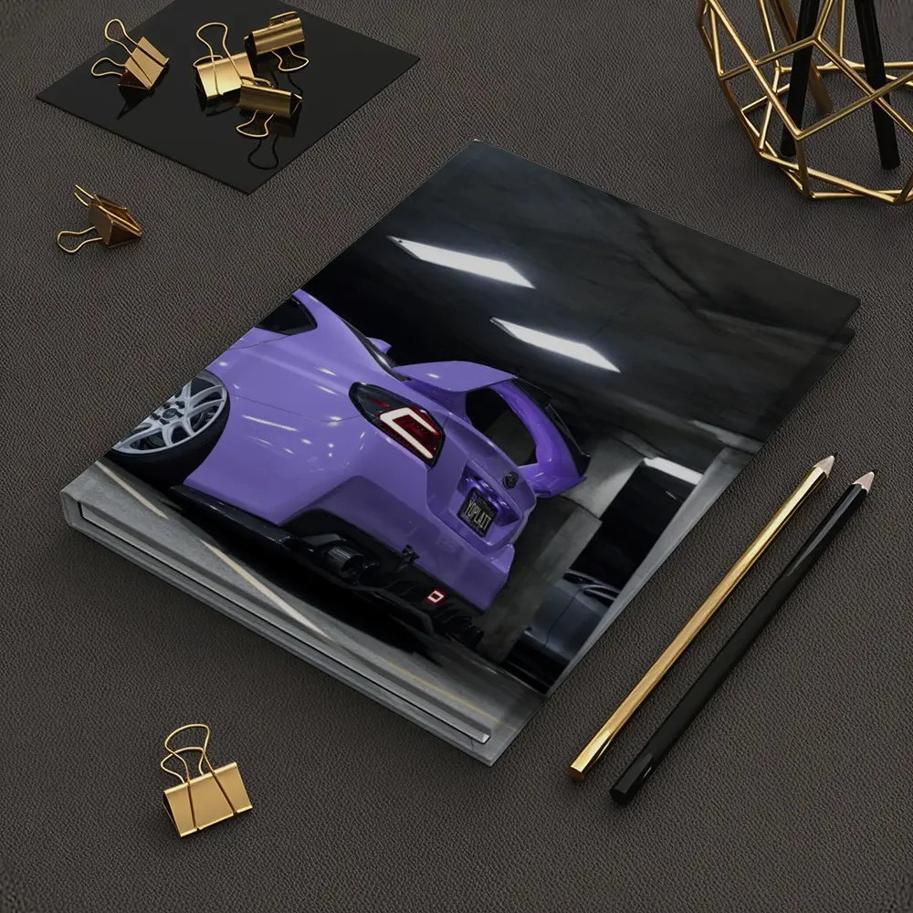 Purple Subaru WRX Parked Underground Garage – Notebooks