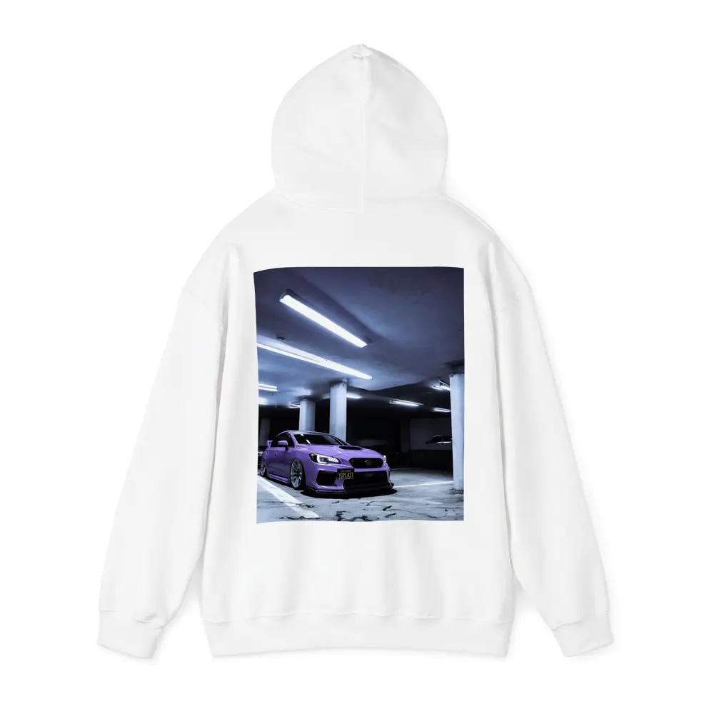 Subaru WRX Purple Stance Parking Garage Night – Hoodies
