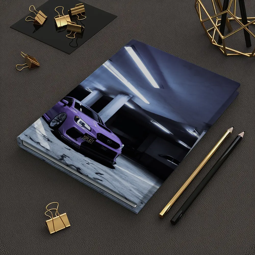Subaru WRX Purple Stance Parking Garage Night – Notebooks