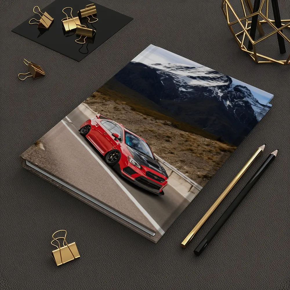 Red Subaru WRX STI Mountain Road Drive – Notebooks