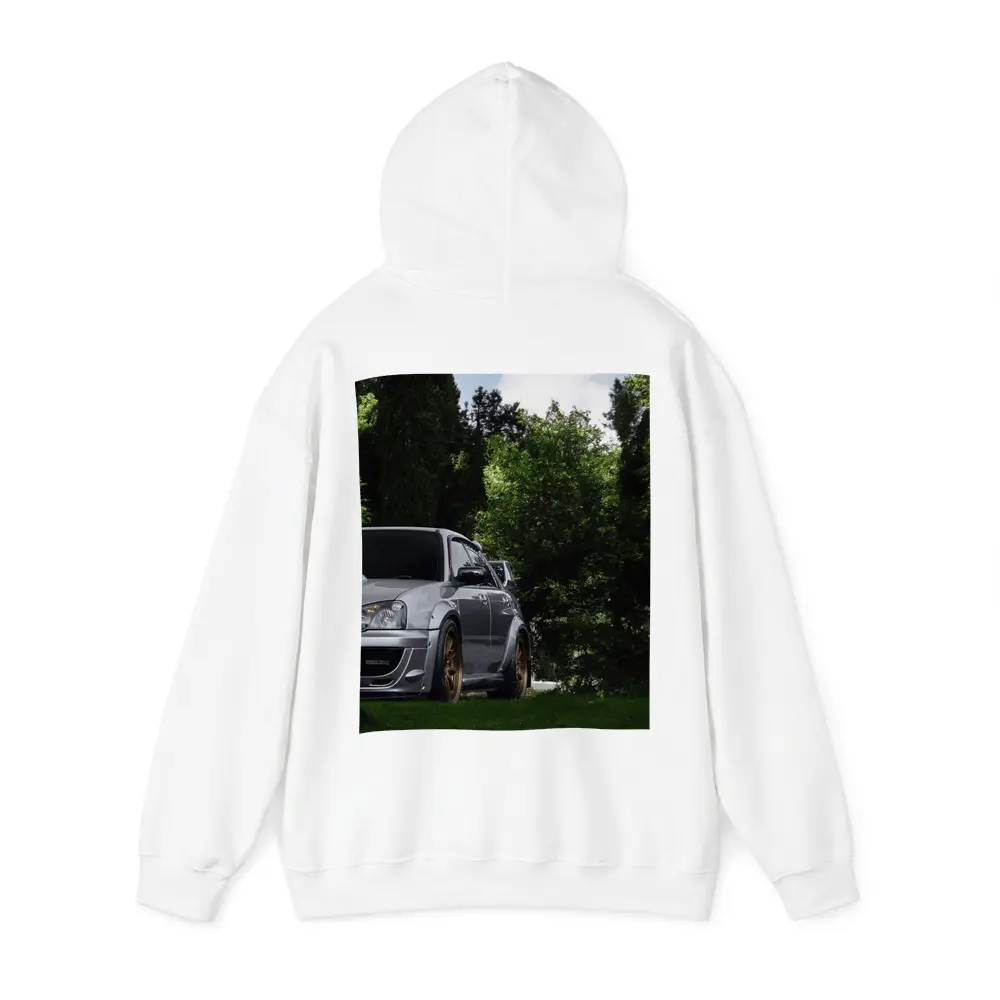 Subaru WRX Silver Car Green Trees – Hoodies
