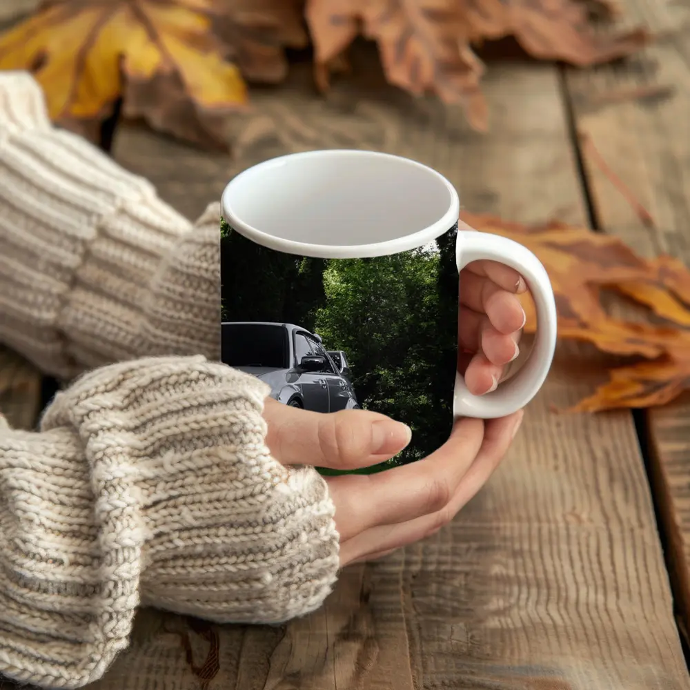 Subaru WRX Silver Car Green Trees – Mugs
