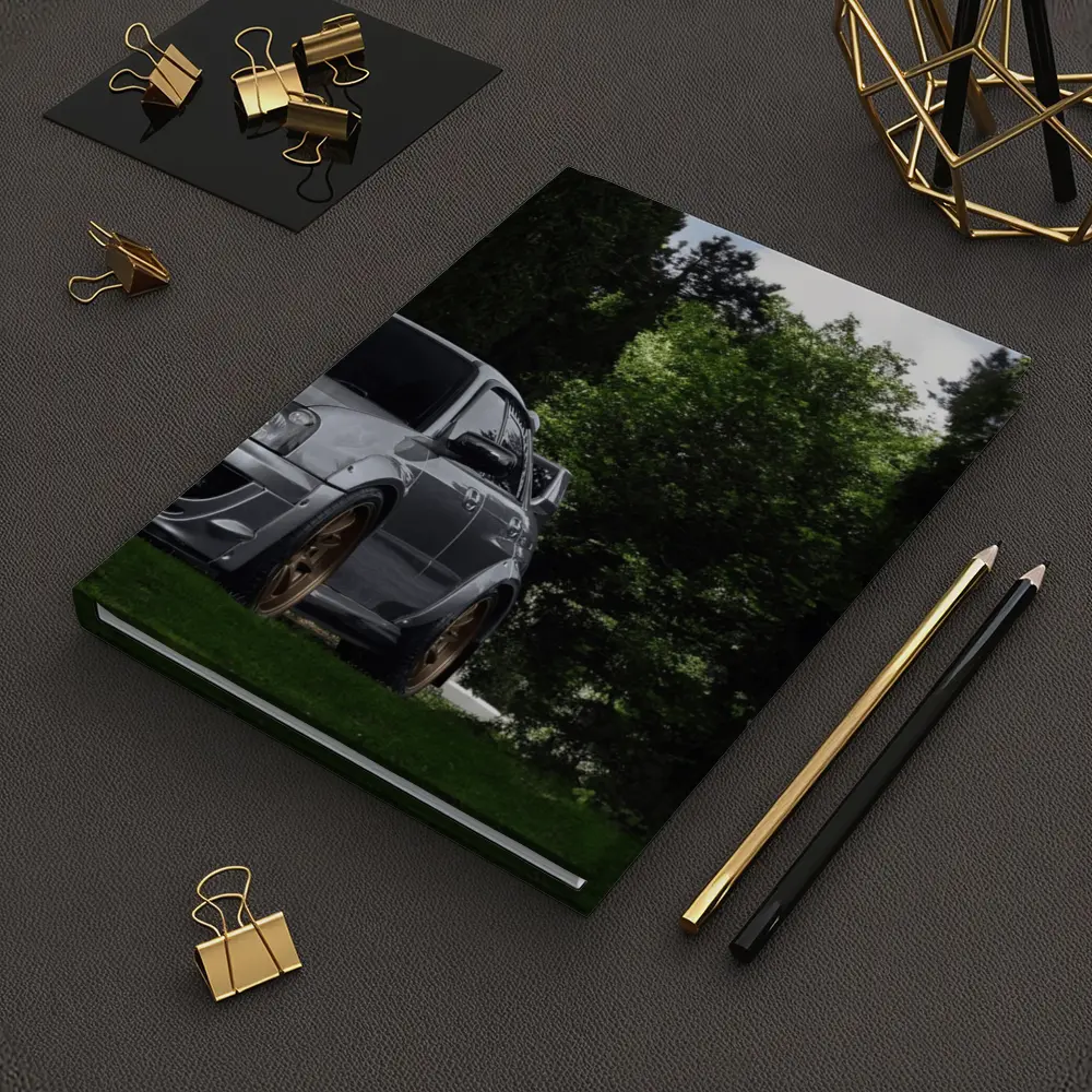 Subaru WRX Silver Car Green Trees – Notebooks
