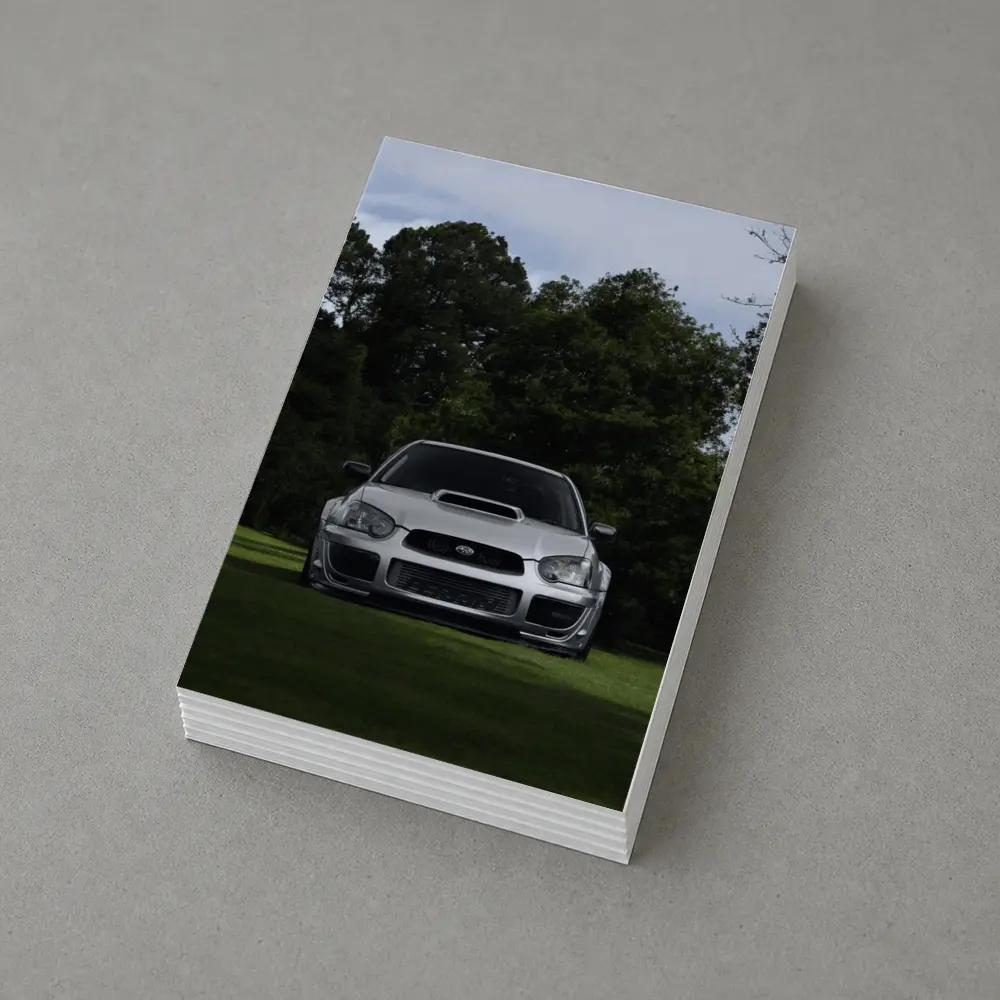 Subaru Impreza WRX Silver Parked Green Park – Postcards