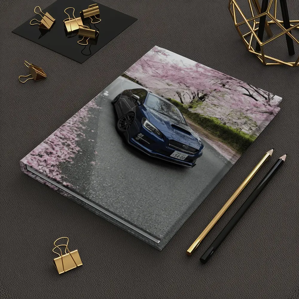 Subaru WRX Under Cherry Blossom Trees – Notebooks