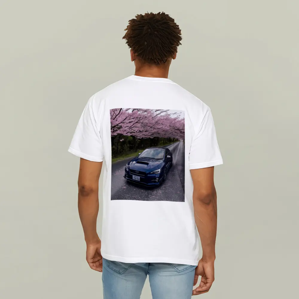 Subaru WRX Under Pink Cherry Blossom Road – T-Shirts