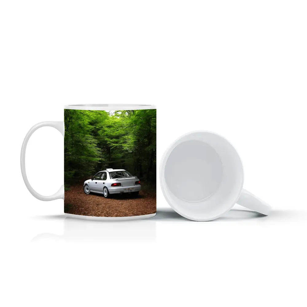 Subaru Impreza WRX White Forest Road – Mugs