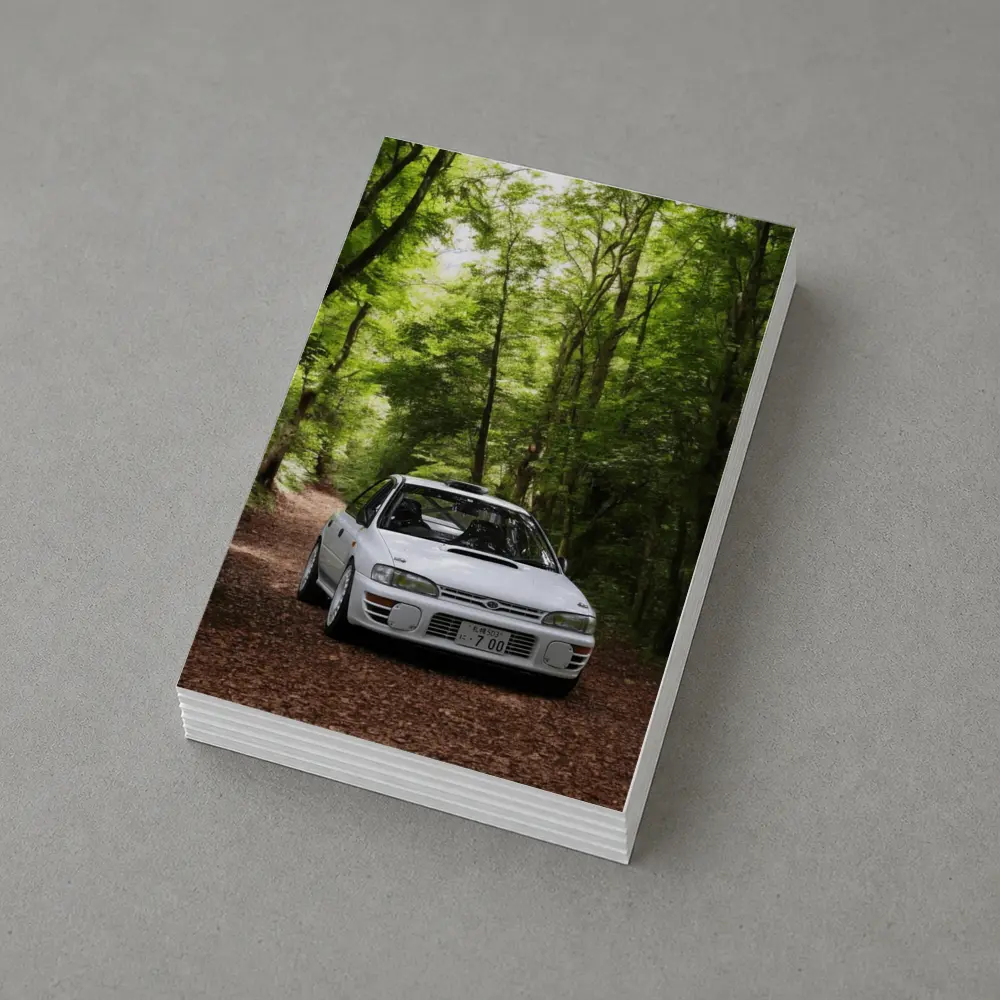 Subaru Impreza WRX White Forest Road – Postcards