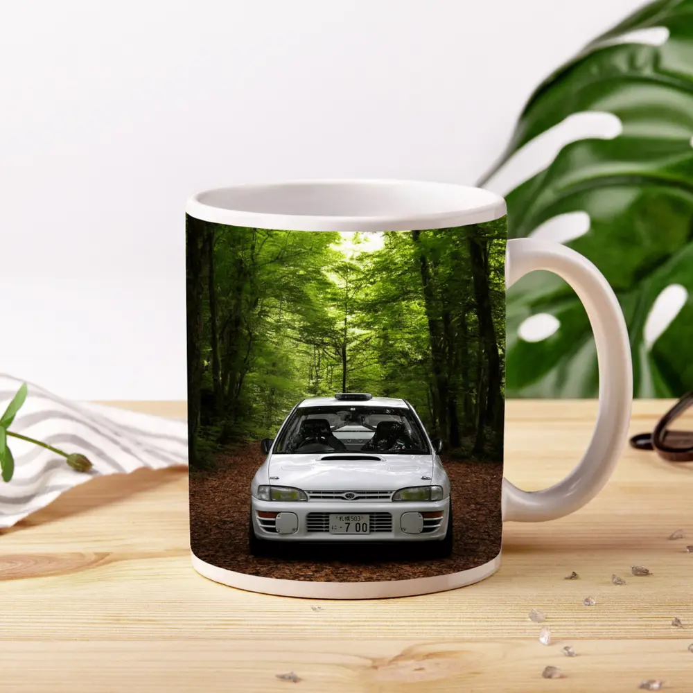 Subaru Impreza WRX White Forest Road – Mugs