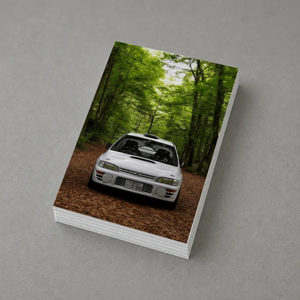 Subaru Impreza WRX White Forest Road – Postcards