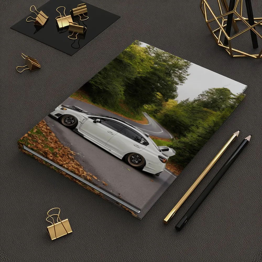 Subaru WRX STI White Winding Forest Road – Notebooks