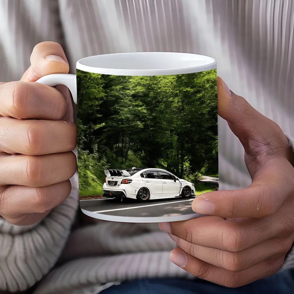 Subaru WRX STI White Forest Road Drive – Mugs